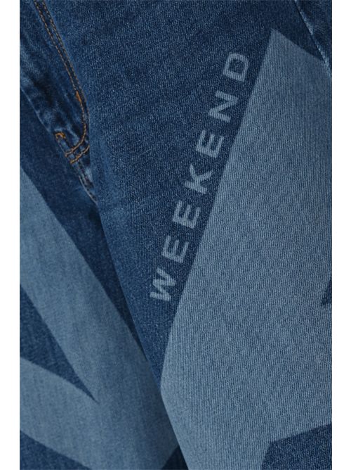 Jeans WKDVORTICE in denim autentico di cotone con stampa logo WEEKEND MAX MARA | 2615181011600030